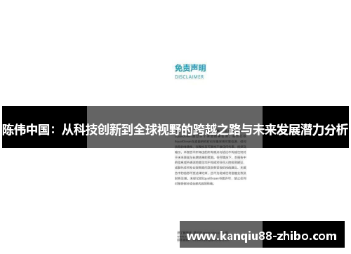 陈伟中国：从科技创新到全球视野的跨越之路与未来发展潜力分析